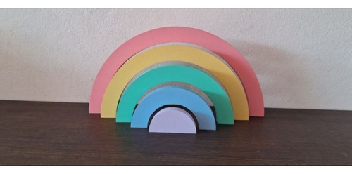 Enfeite Arco Íris Mdf Decoração De Quarto Infantil E Bebê