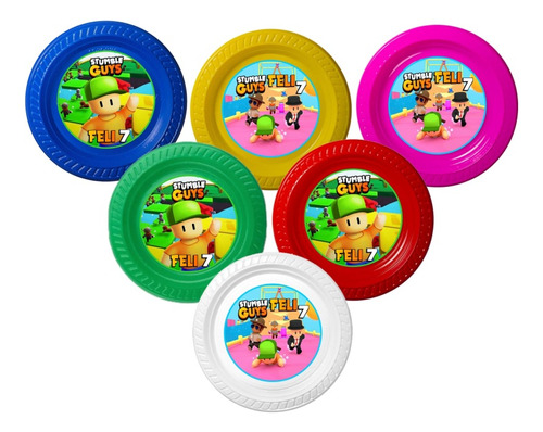 Platos Stumble Guys Cumpleaños Personalizados Descartables