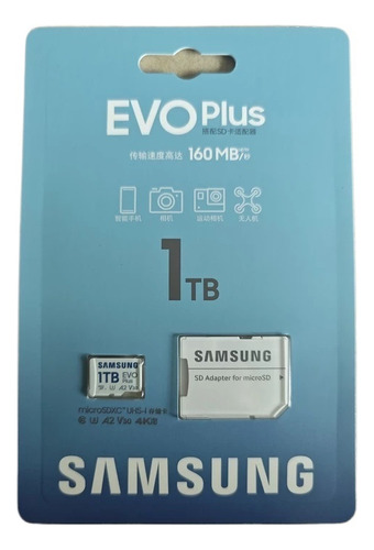 Micro Sd Xc Samsung Evo Plus 1tb A2 Uhs-1 U3 C10 130 Mb/s