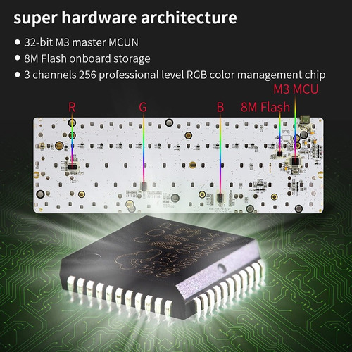 Gk61 60% Rgb Óptico E-sports Juego Teclado Mecánico Kit