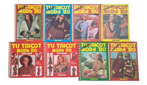 Tricot Moda 80 Viscontea Lote Por 8 Libros