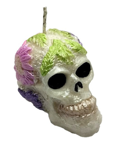 Vela De Calavera Para Día De Muertos, Halloween Para Ofrenda