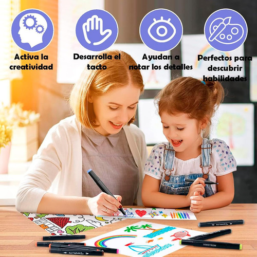 Canetinhas Ponta Dupla Touch Com Estojo Marcadores 80 Cores