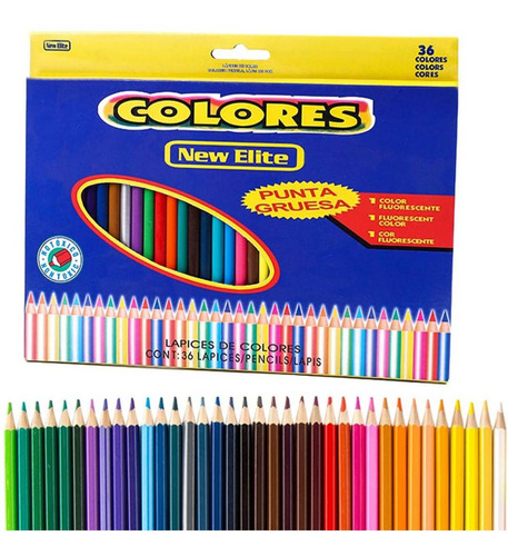 Lapices De Colores Set 36 Unidades No Tóxico 