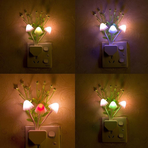 Luz Nocturna Con Sensor De Hongos Paquete De 2 Lámparas Le