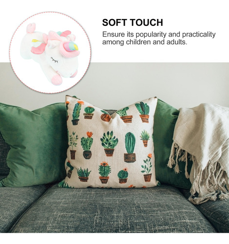 Almohada De Peluche, Diseño De Unicornio, Color Arcoíris, 1