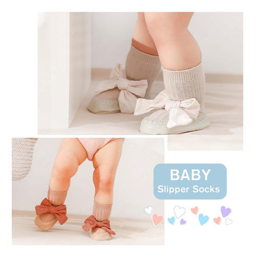 Calcetines De Algodón Antideslizantes Para Bebé Niñas