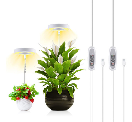 Lámpara Led Growth Lamp Minicírculo Para Interiores, Luz Tem