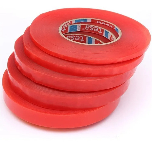 Imagem 4 de 6 de Fita Dupla Face Poliéster Vermelha Tesa 4965 1 Rolo 12mmx50m