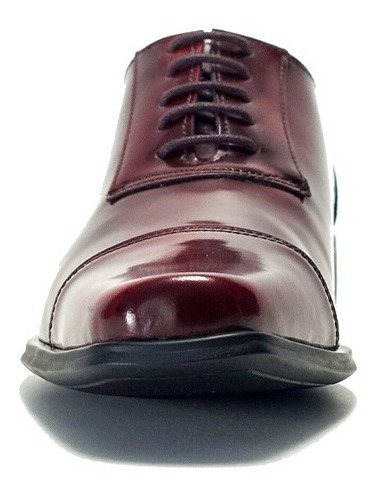 Zapato De Cuero Tipo Charol Goma Hombre Envio Gratis