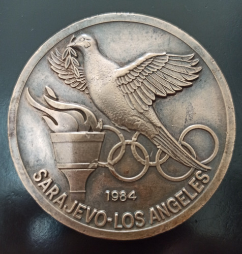 Moneda Olimpica Los Angeles-sarajevo 1984 De Bronce (Usado)