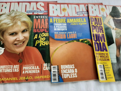 Revista Bundas Ano 1 Nºs 27, 32 E 43 Três Revistas Um Preço