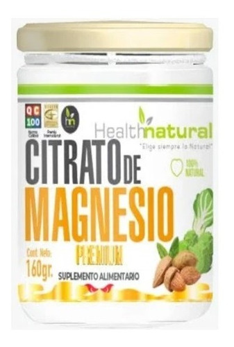 Citrato De Magnesio En Polvo Premium 160gr