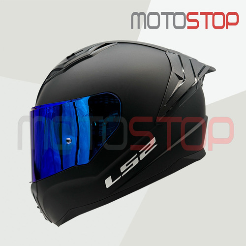 Casco Integral Ls2 Ff810 Negro Matte / Mica Azul Codigo Qr