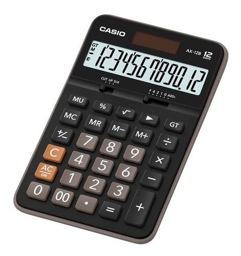 Calculadora Casio De Escritorio Color Negro Ax-12b-w-dc