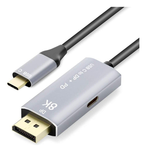 Cable Usb C A Displayport 1.4 8k 2m Con Convertidor 8k @60hz