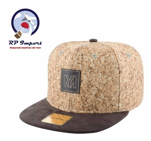 Boné Young Money Aba Reta Marrom Cortiça Brukskin Snapback