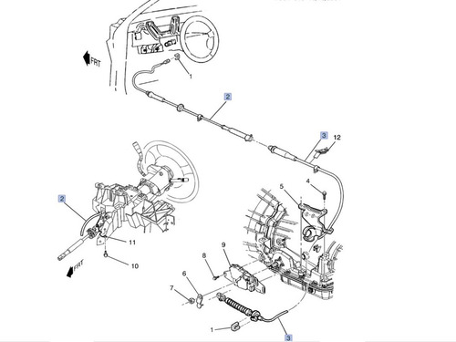 Cable Selector Velocidades Sierra 1500 5.3l V8 1999