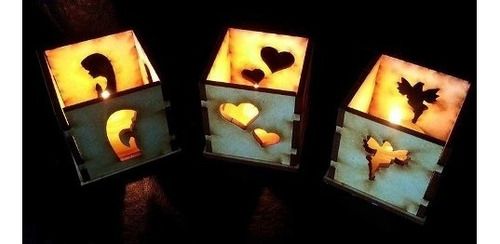 Imagen 4 de 7 de 80 Fanales Fibrofacil Portavelas Madera Souvenir Recuerdo