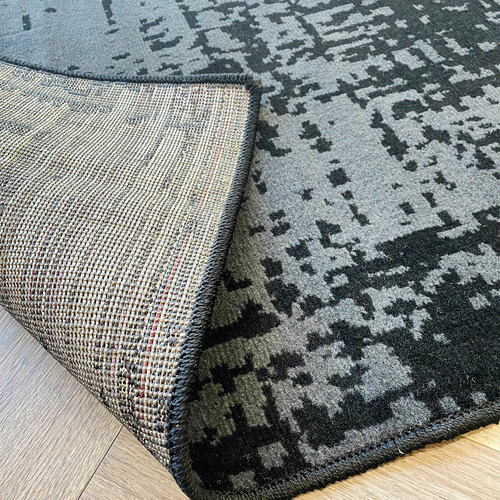Alfombra Carpeta 150x200 Moderno Living Comedor Gris Infinit Color Fondo Gris Diseño De La Tela Geometrico Infinito