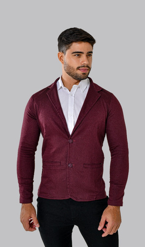 Blazer Masculino Casual Slim Fit Com Elastano