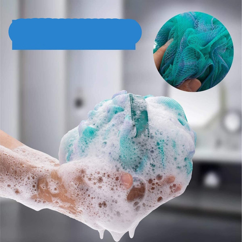 Paquete De 4 Esponjas De Baño Exfoliantes Corporales
