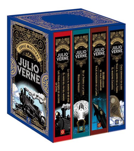 Julio Verne - Estuche Obras Completas - 4 Libros Pasta Dura