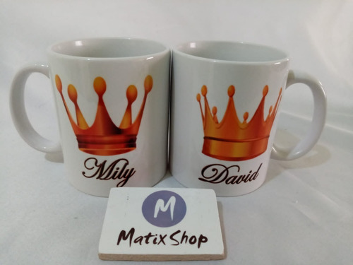 Imagen 3 de 4 de Tazas Personalizadas Parejas - Asa De Corazón - Regalos
