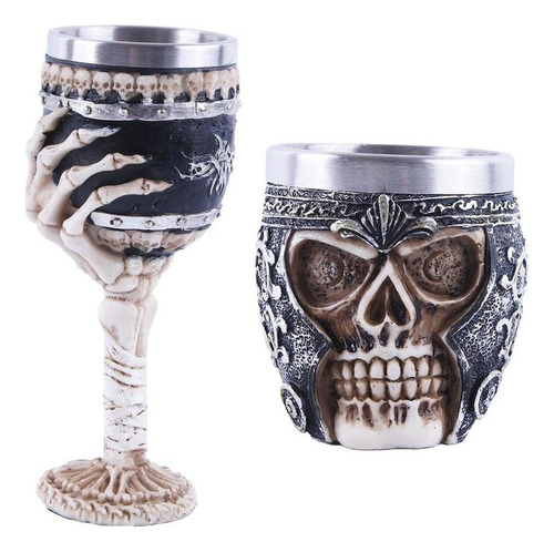 Bien Vaso De Vino Vajilla Resina Calavera Taza Taza Taza De