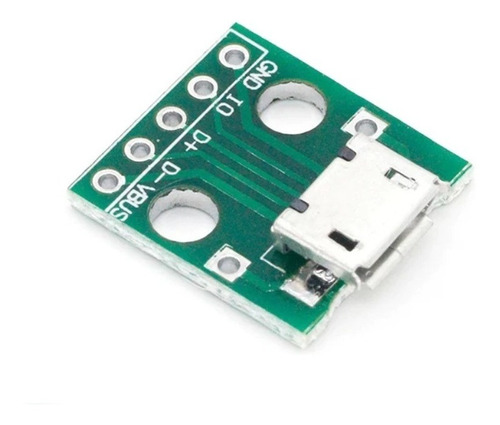 5 Unidades Adaptador Micro Usb Hembra A Dip 5pin Pcb Arduino