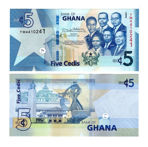 Ghana - Billete 5 Cedis 2019 - Unc