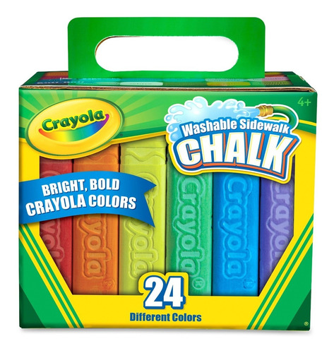 Gis Crayola Grande 24 Piezas Lavable Varios Colores