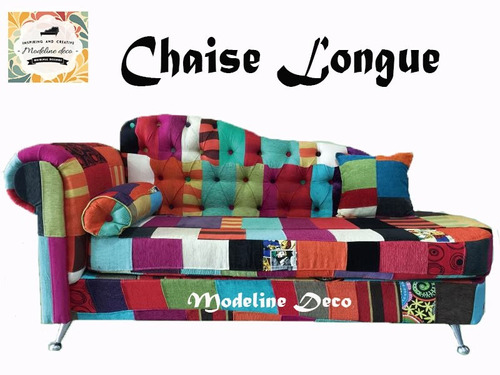 Sillon 3 Cuerpos Divan/chaise Longue Unico Todo En Patchwork