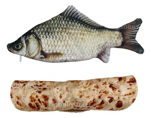 Lapicera Pez Bolsa+tortilla Harina Estuche Lapicero 2 Piezas