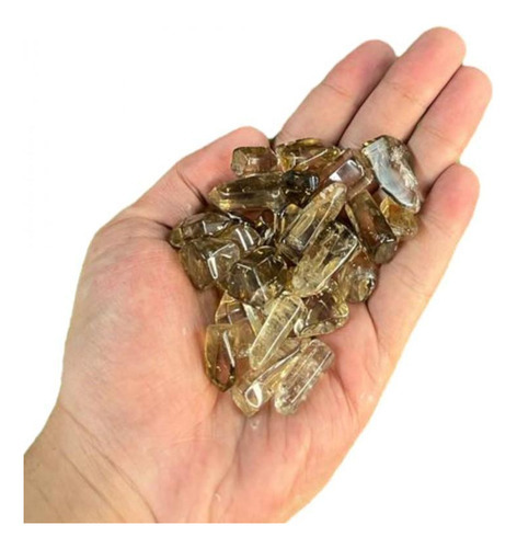 Ponta De Pedra Cristal Quartzo Fumê 2 A 3 Cm Polida 200g