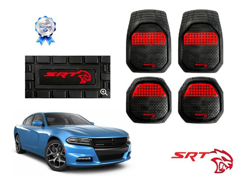 Tapetes 4pz Charola 3d Logo Srt Charger Rt 2015 A 2018 2019