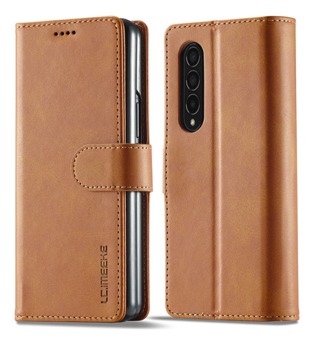 Funda De Piel Tipo Cartera De Negocios Para Samsung Z Fold 4