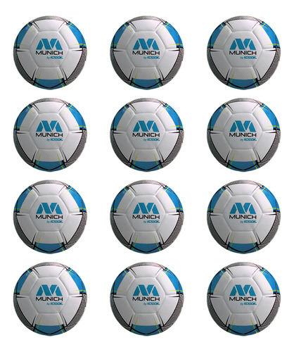 Pelota Munich Rixter Futsal Termosellada Medio Pique X12 Color Celeste