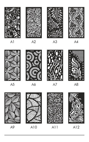 Imagen 7 de 9 de Panel Decorativo Separador De Ambientes Mdf 50 X 90 Cm
