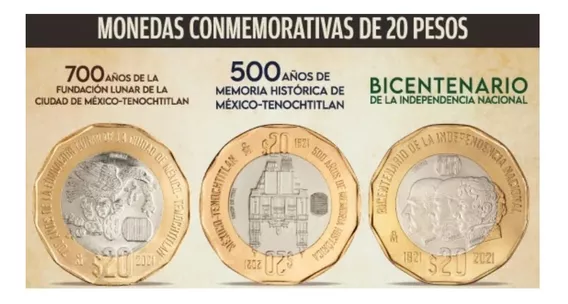 Monedas 20 Pesos Conmemorativa