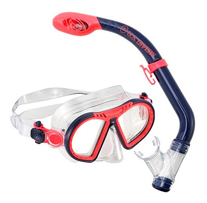 Máscara + Snorkel Natacion Niño Toucan Keiki Rojo Diginet