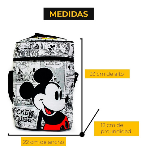 Imagen 3 de 4 de Bolso Matero Térmico Equipo De Mate Mickey & Minnie
