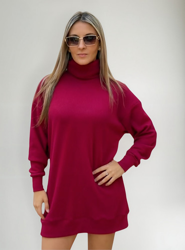 Poleron Oversize Lanilla Mujer