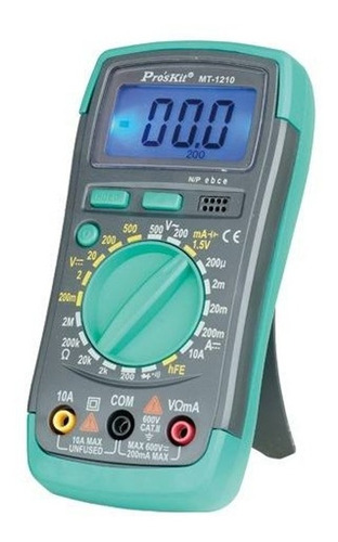 Multímetro Profesional Tester Proskit Mt-1210 Digital Mide Voltaje Ac Dc Diodos Resistencia Amperaje
