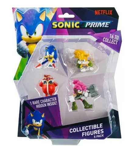 Muñeco Sonic Prime X5 Figura Coleccionable C 6cm Son2040 Srj