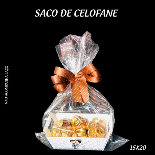 300 Saco Transparente Lembrancinha Presente Doce Festa 15x20