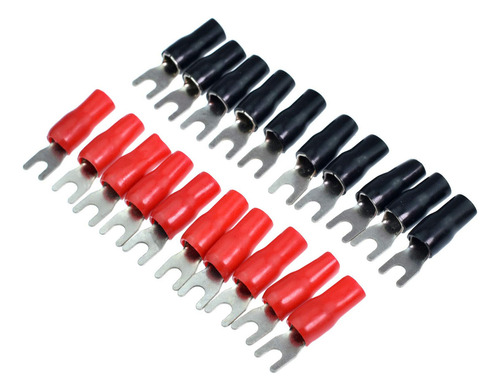 20pcs Barrier Spade Fork Terminal Conector 4 Ga Awg Calibre