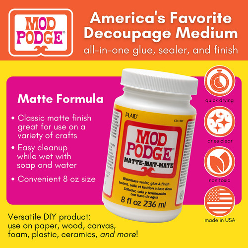 Sellador A Base De Agua Mod Podge Cs11301, Acabado Adhesivo,