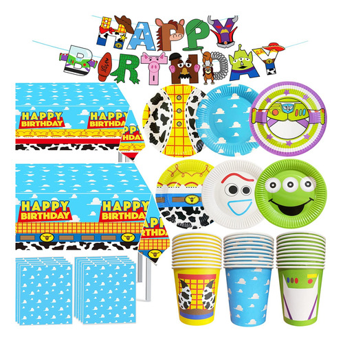 Cartoon Story Party Supplies 133 Piezas Cartoon Story P...