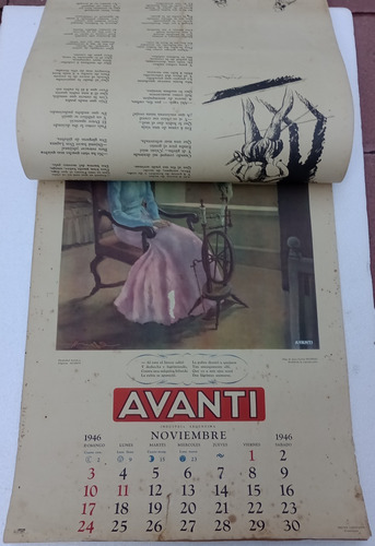 Antiguo Almanaque Avanti Año 1946 Completo.poemas De Fausto (Usado)